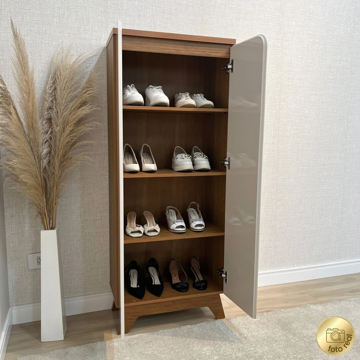 Armário Organizador Spazio - Cinamomo com Off White - Móveis Curitiba | Moveirama