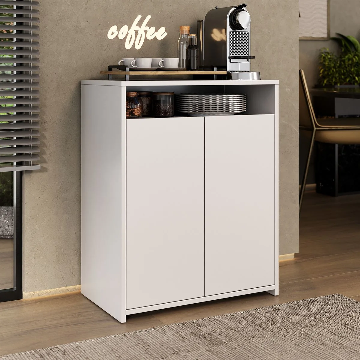 Balcão 2 Portas Cool - Branco