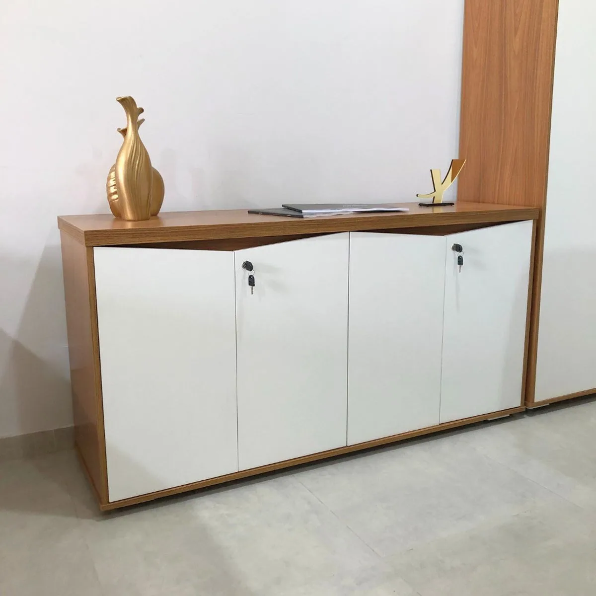 Balcão 4 Portas II - Y37 - Freijó/Branco