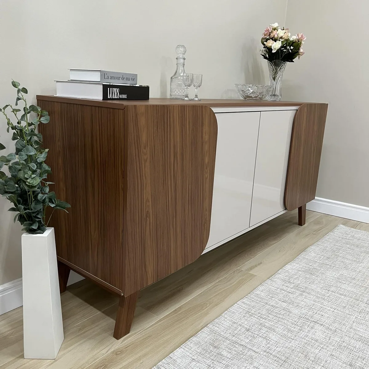 Buffet Elegance - Cedro C / Off White - 5 - Móveis Curitiba | Moveirama