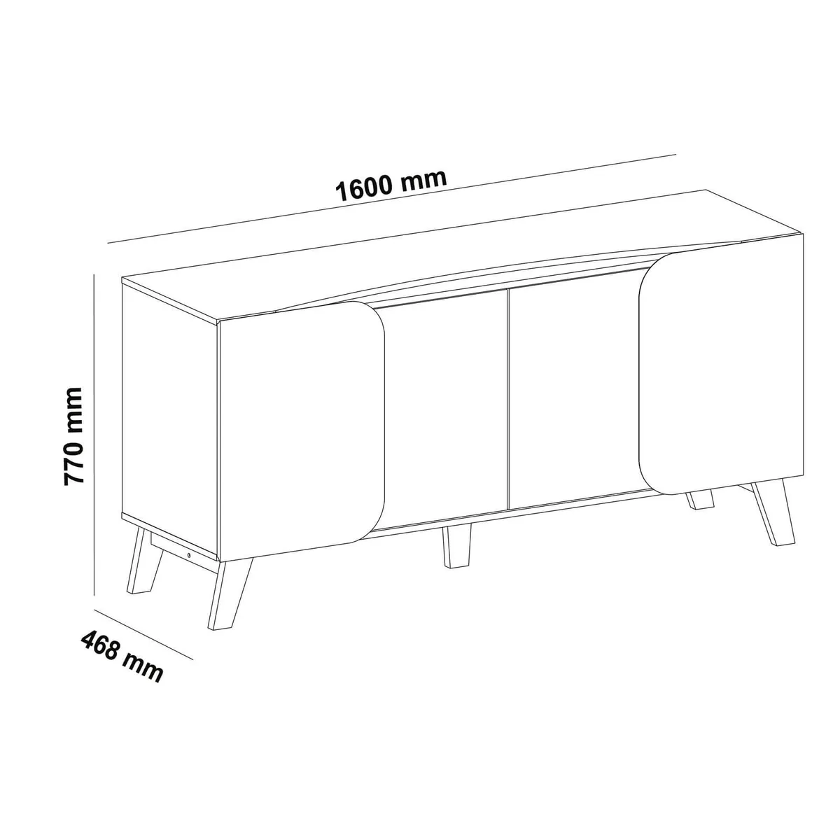 Buffet Elegance - Cedro C / Off White - 9 - Móveis Curitiba | Moveirama