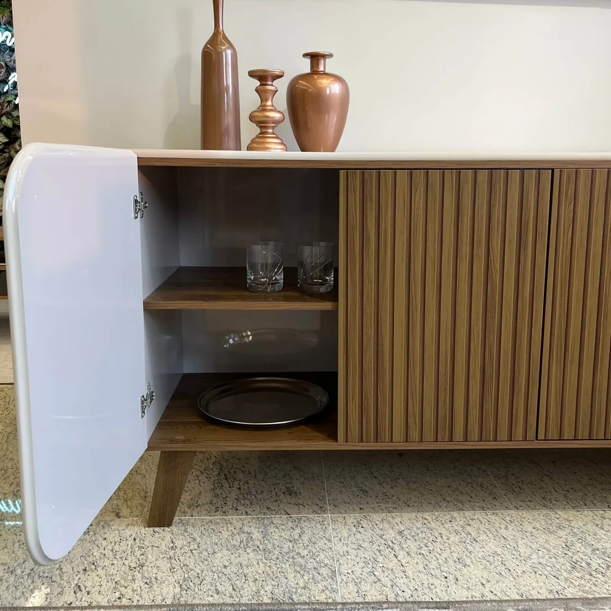 Buffet Elegance - Off White C / Pinho - 6 - Móveis Curitiba | Moveirama