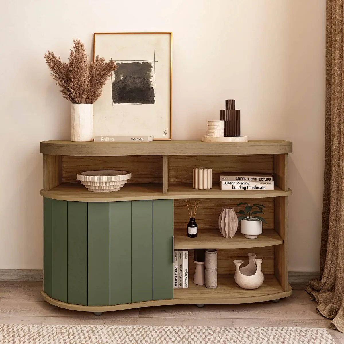 Buffet Magnum na cor Carvalho / Off White-Menta