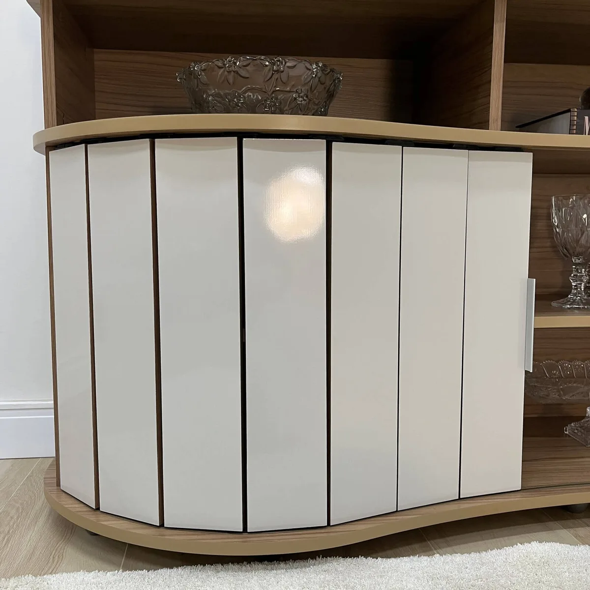 Buffet Magnum - Carvalho / Off White-Menta - 7 - Móveis Curitiba | Moveirama