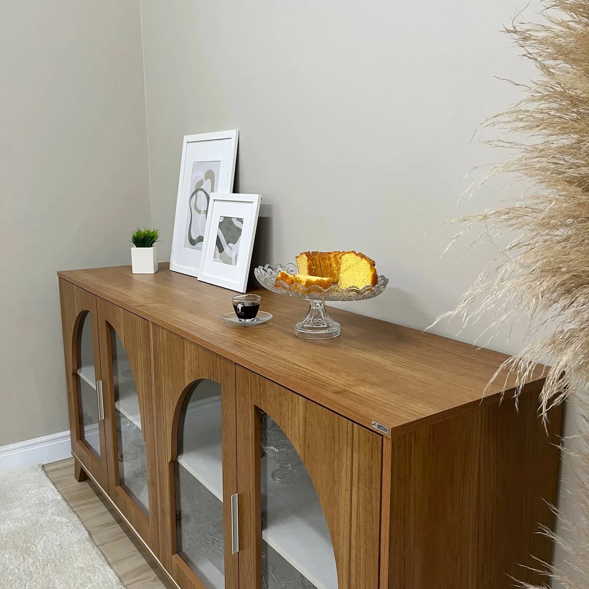 Buffet Murano - Cinamomo C / Off White - 4 - Móveis Curitiba | Moveirama