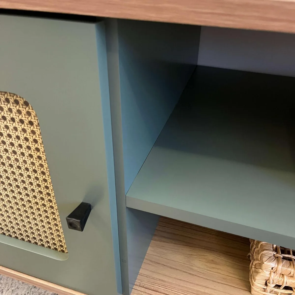 Rack Charlotte - Carvalho C / Menta - 3 - Móveis Curitiba | Moveirama