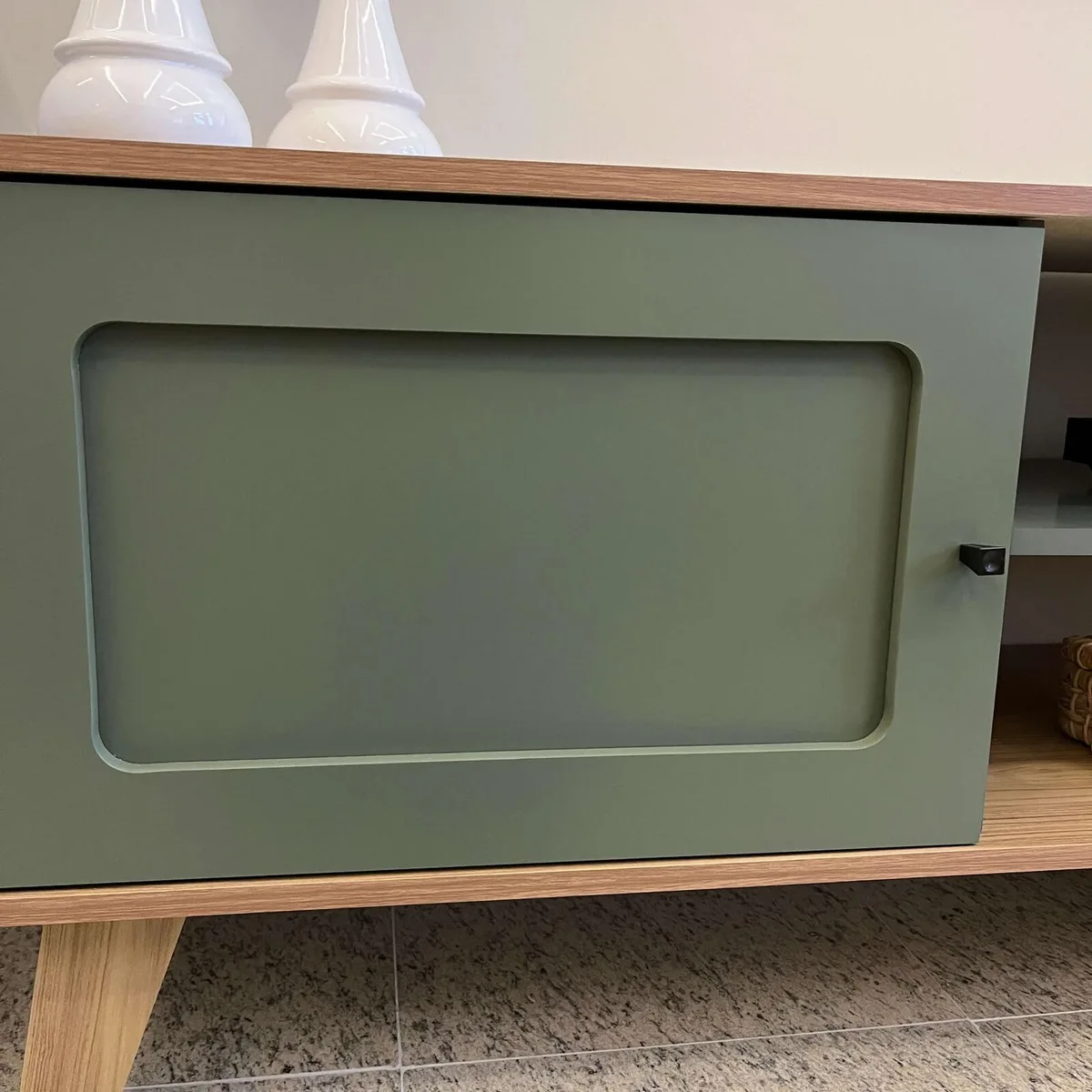 Rack Charlotte - Carvalho C / Menta - 8 - Móveis Curitiba | Moveirama