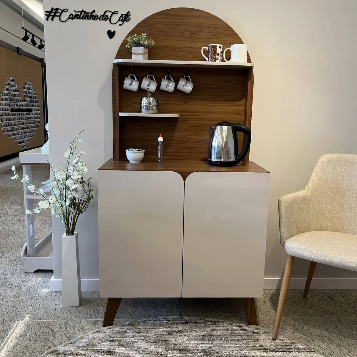 Cantinho Viena - Cedro C / Off White - 7 - Móveis Curitiba | Moveirama