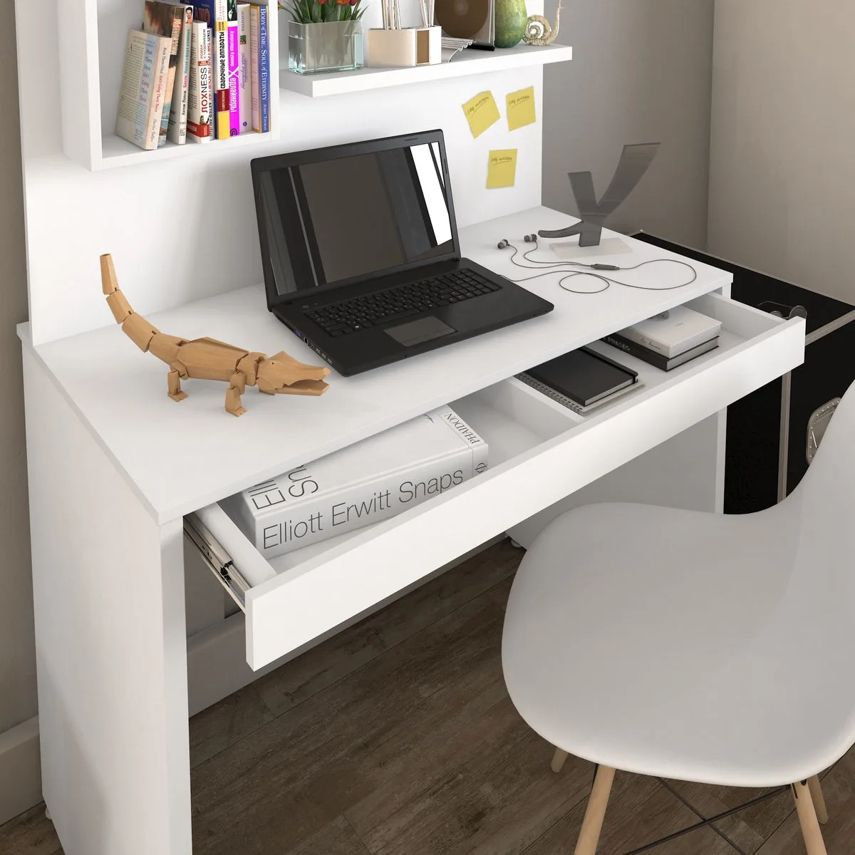 Escrivaninha com Painel First - Branco