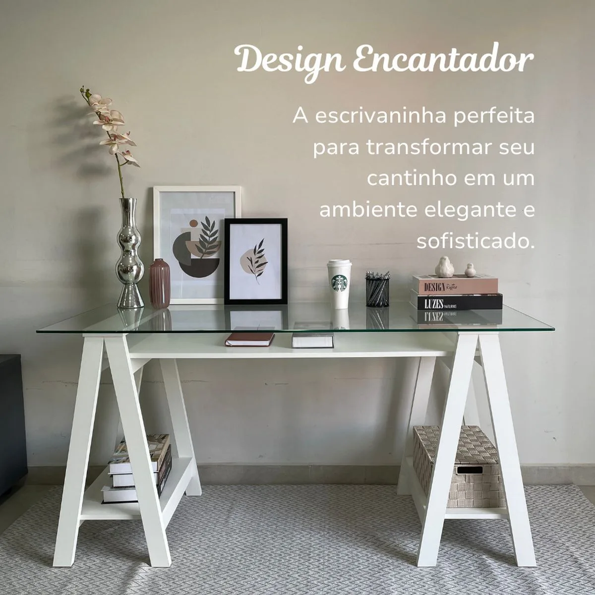 Escrivaninha Cristal - Branco