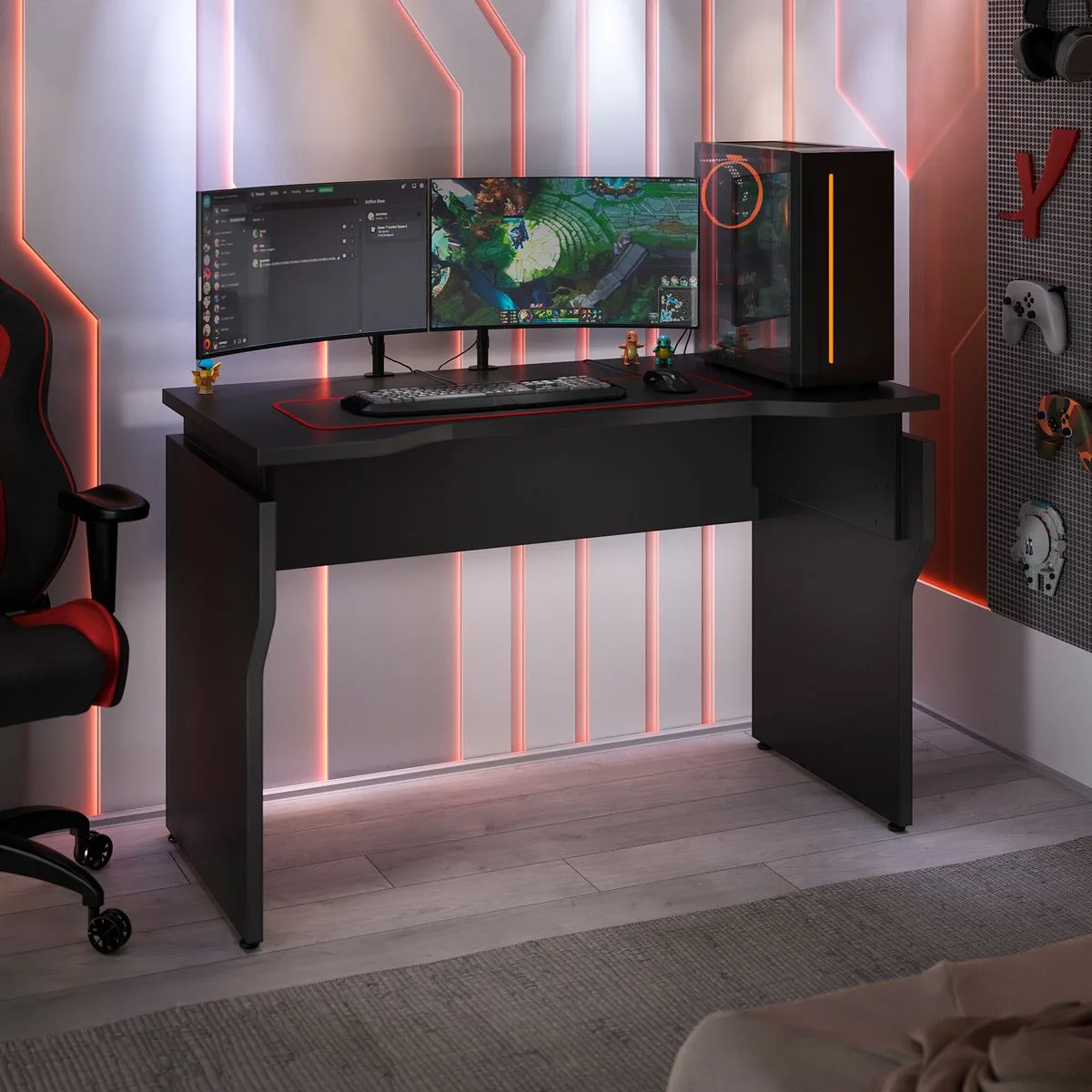 Escrivaninha Gamer 2.0 - Preto