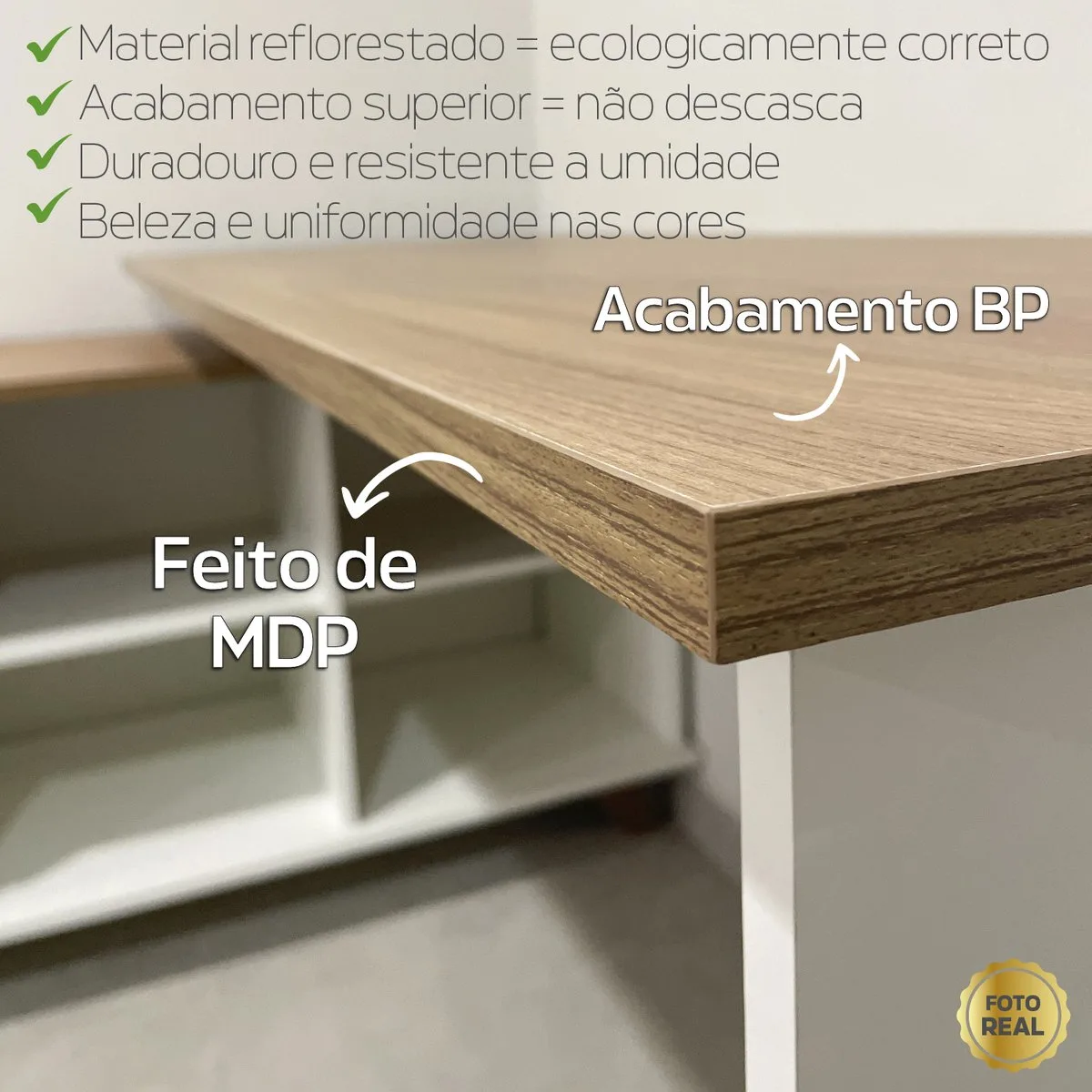 Escrivaninha Gold - Olmo/Branco - 15