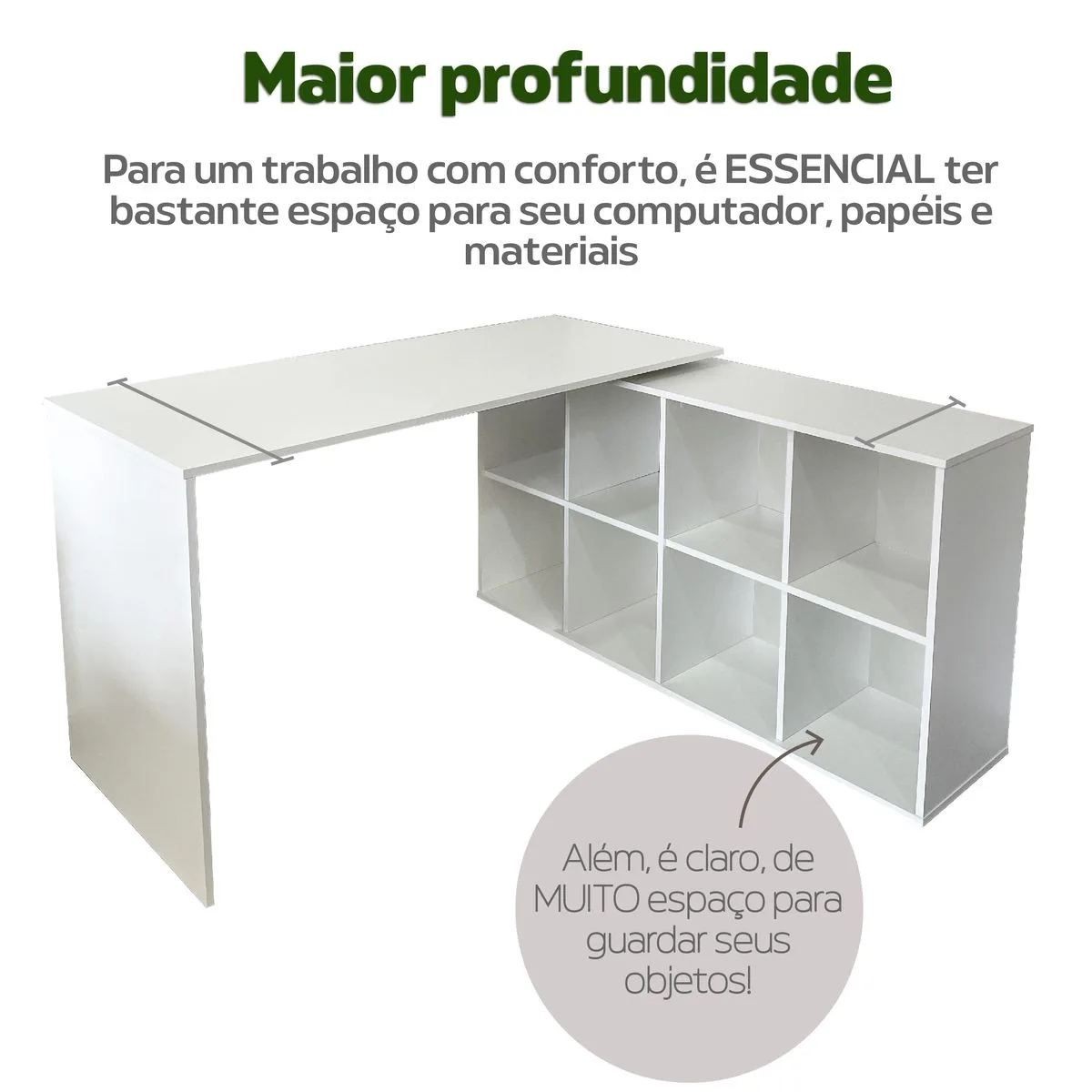 Escrivaninha Nero - Branco