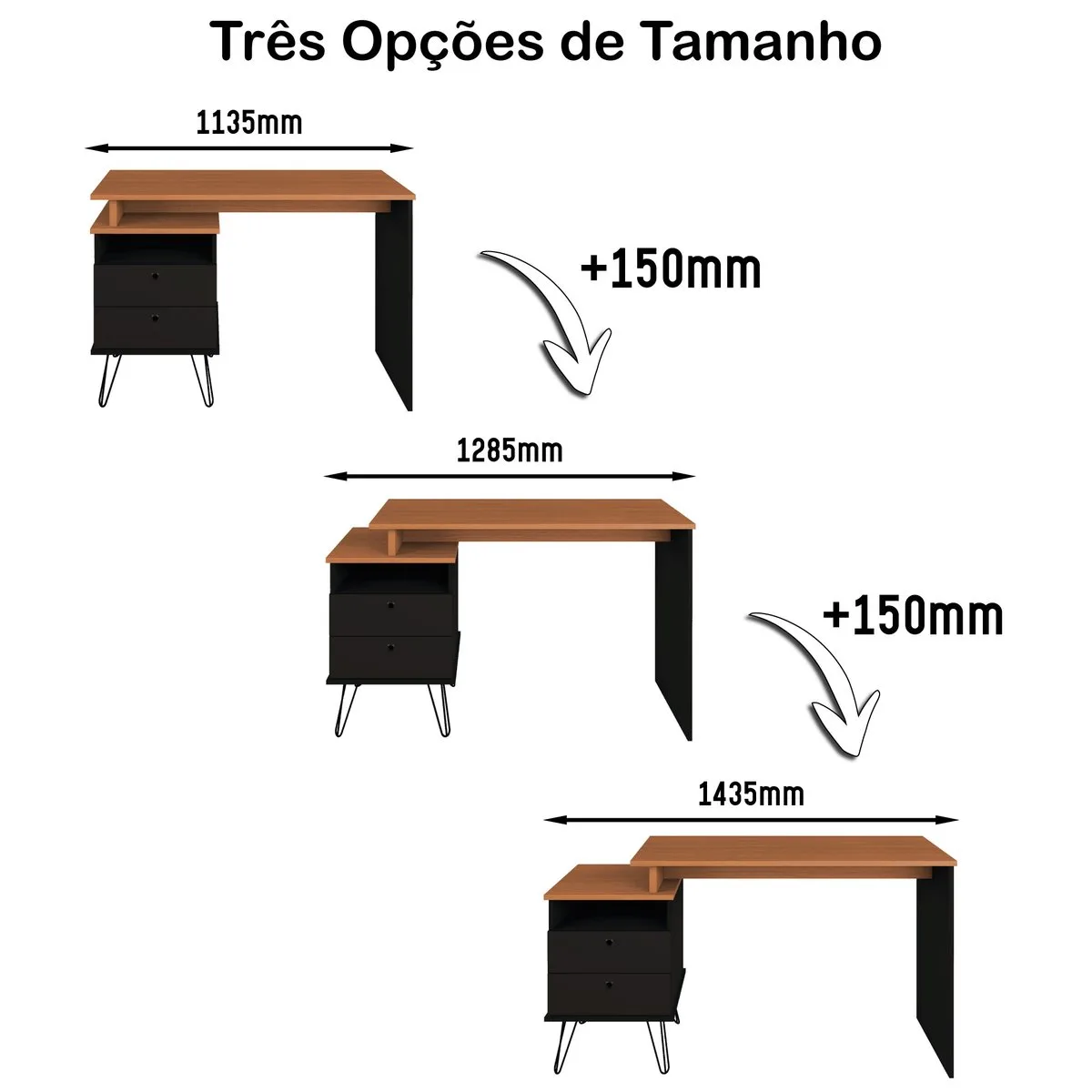 Escrivaninha Plus - Freijó/Preto - 7