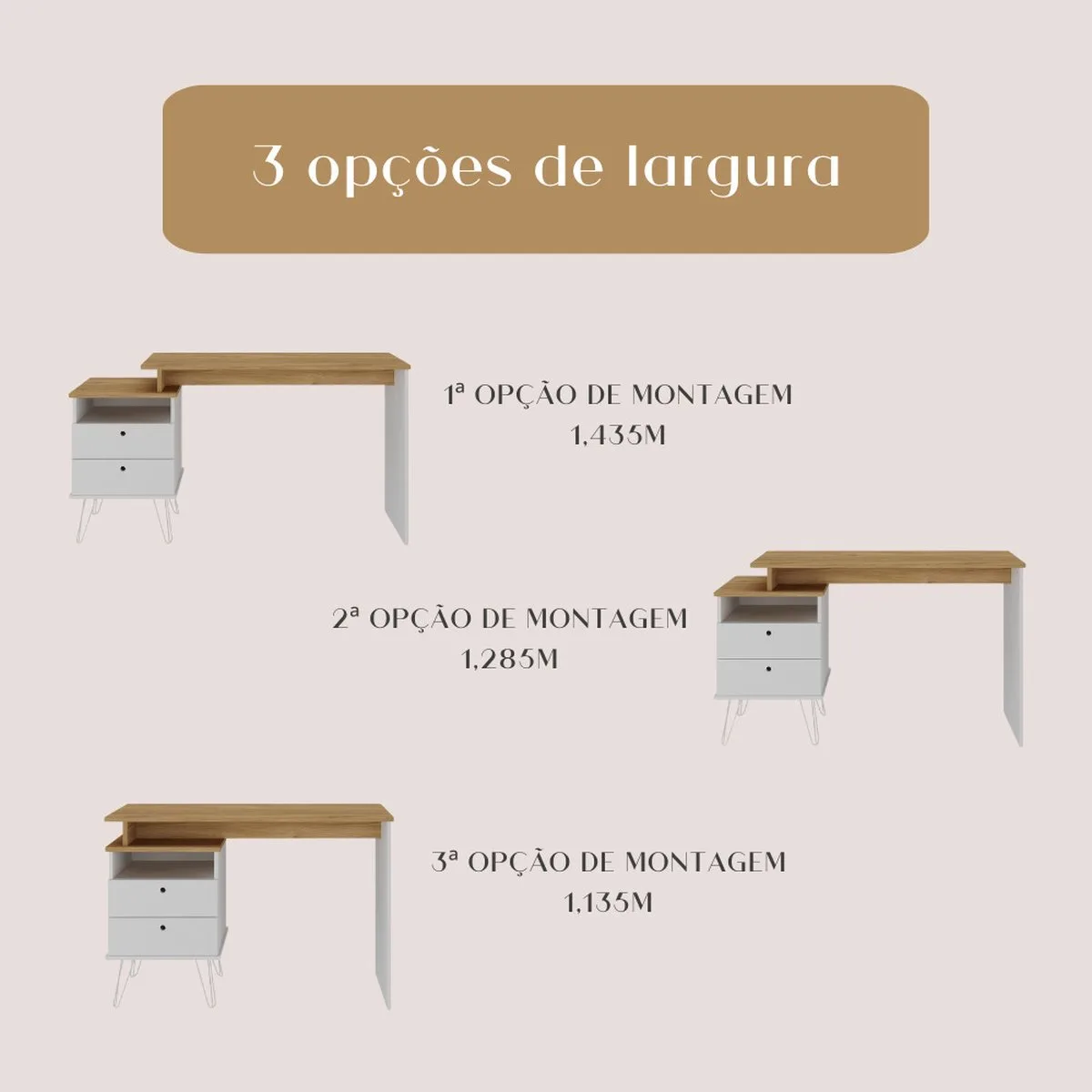 Escrivaninha Plus - Olmo/Branco - 11