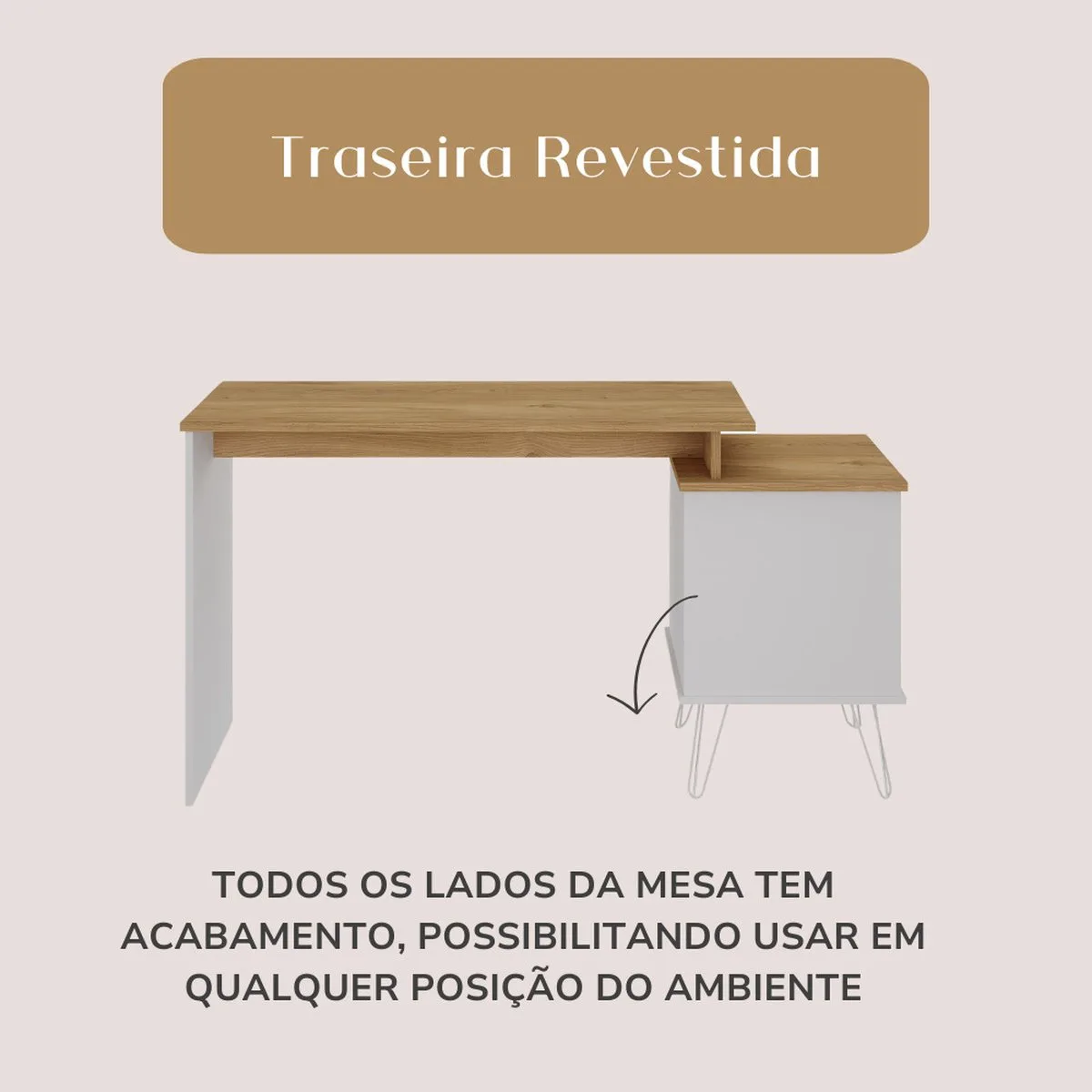 Escrivaninha Plus - Olmo/Branco - 16