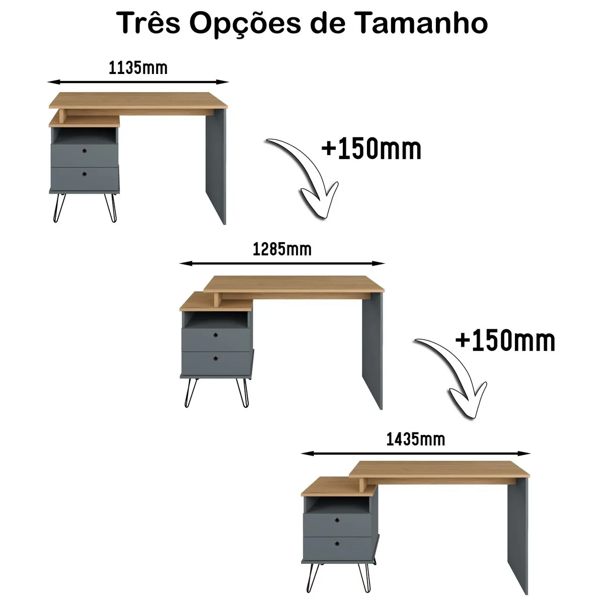 Escrivaninha Plus - Olmo/Grafito - 3