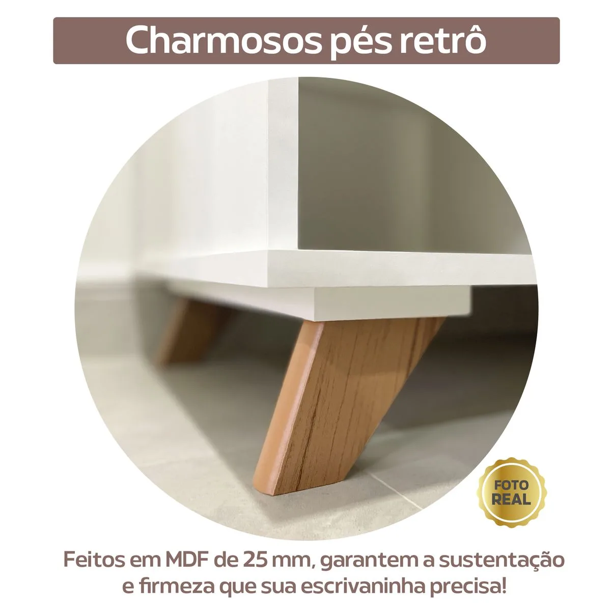 Escrivaninha Sky - Olmo/Branco