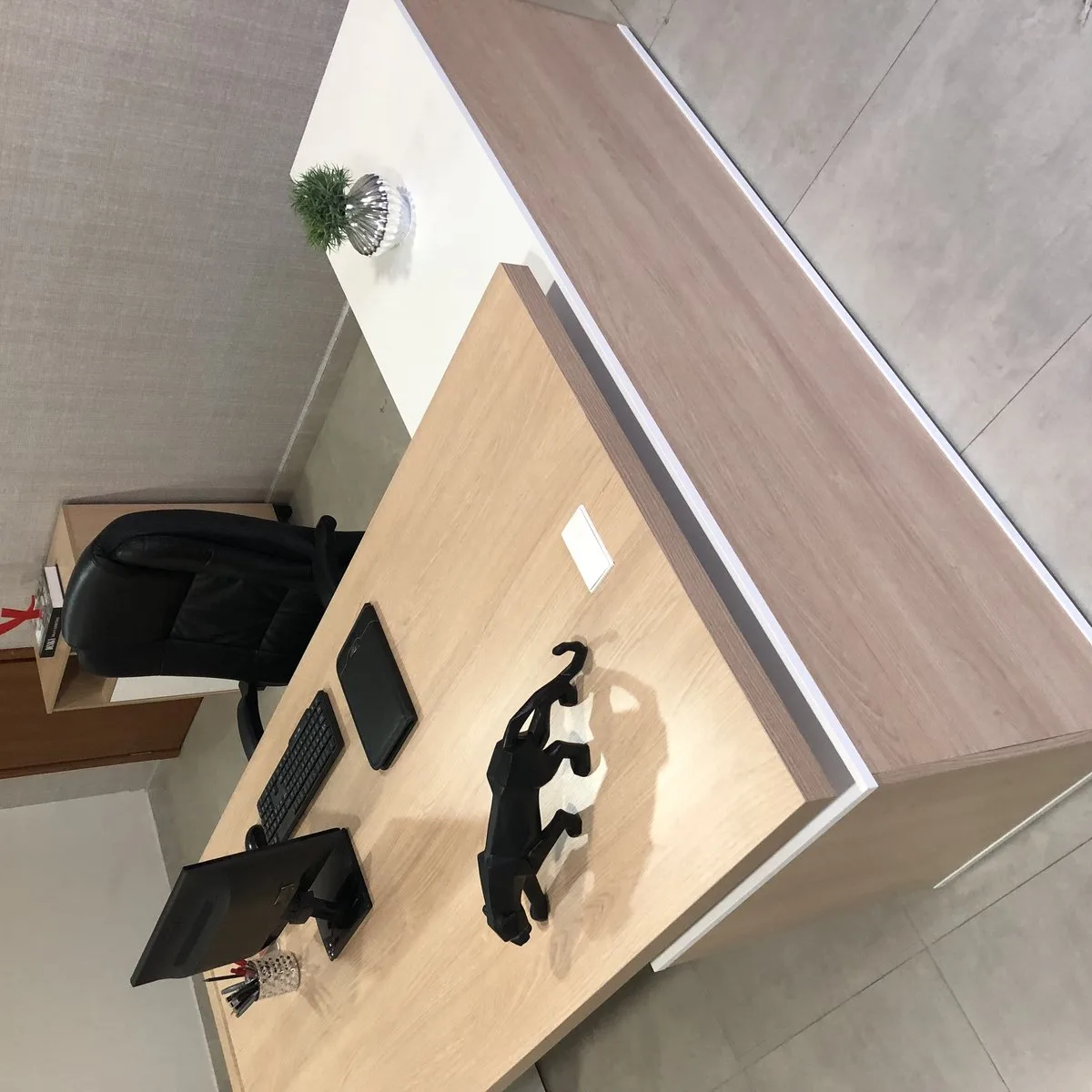 Estação Diretoria Tamburato Connect - Carvalho/Branco - 8 - Móveis Curitiba | Moveirama