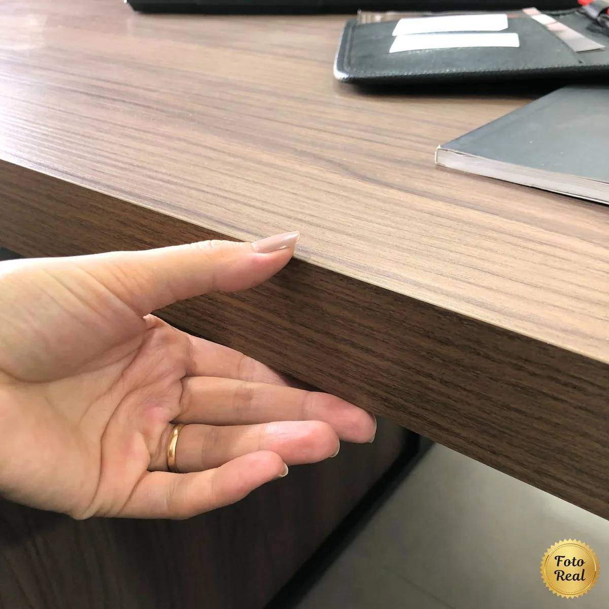 Estação Diretoria Tamburato Connect - Nogal/Preto - 6 - Móveis Curitiba | Moveirama