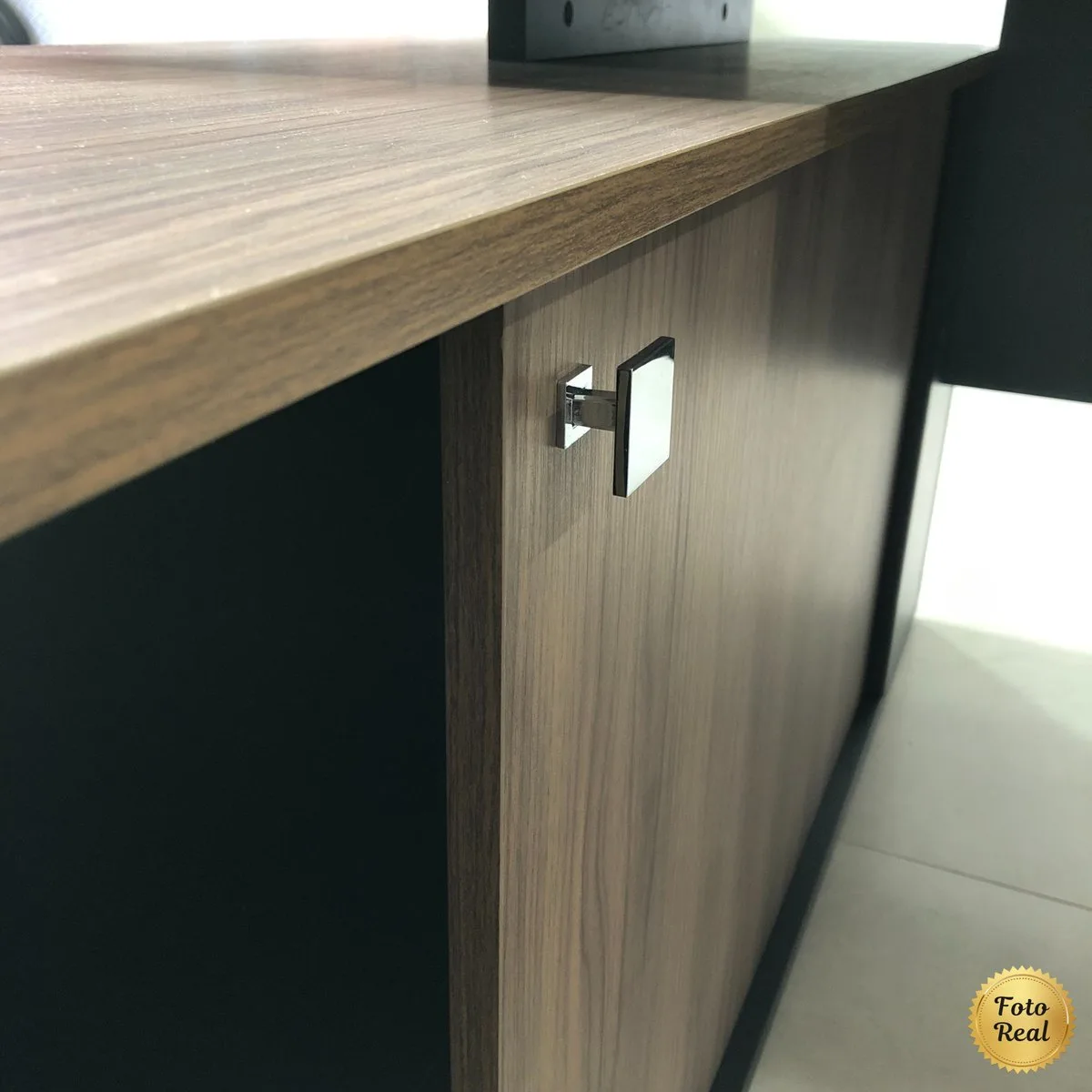 Estação Diretoria Tamburato Connect - Nogal/Preto - 7 - Móveis Curitiba | Moveirama