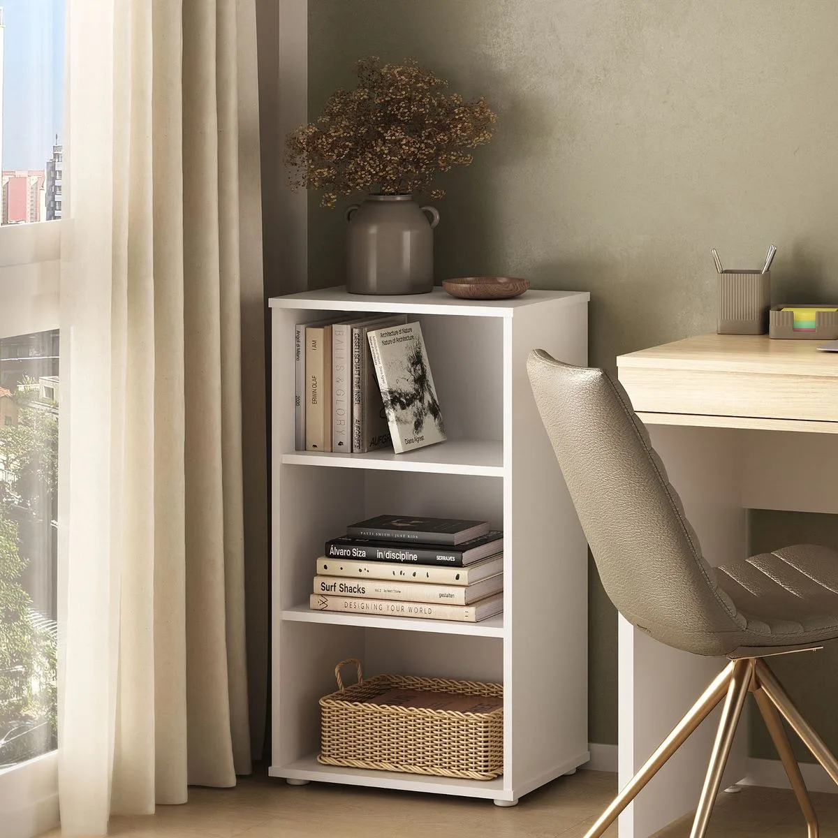 Estante Clean 450x812 - Branco