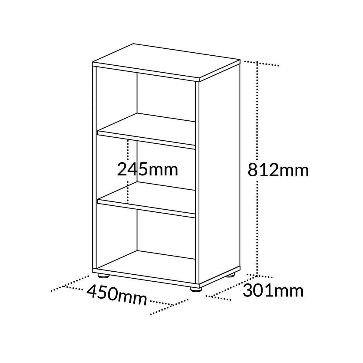 Estante Clean 450x812 - Branco