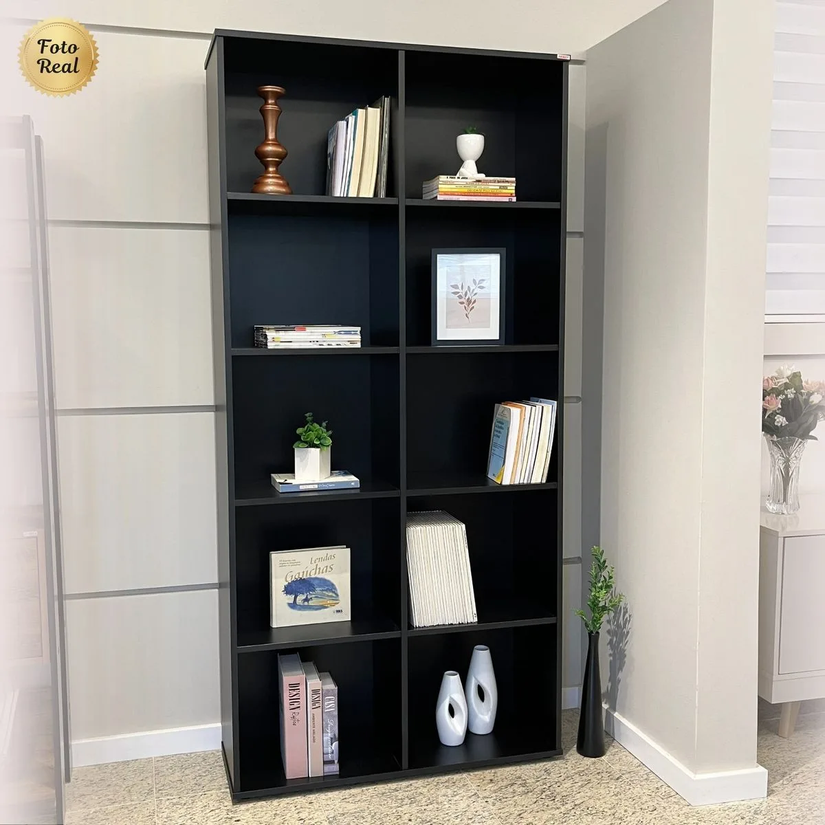 Estante Clean 900x1878 - Preto