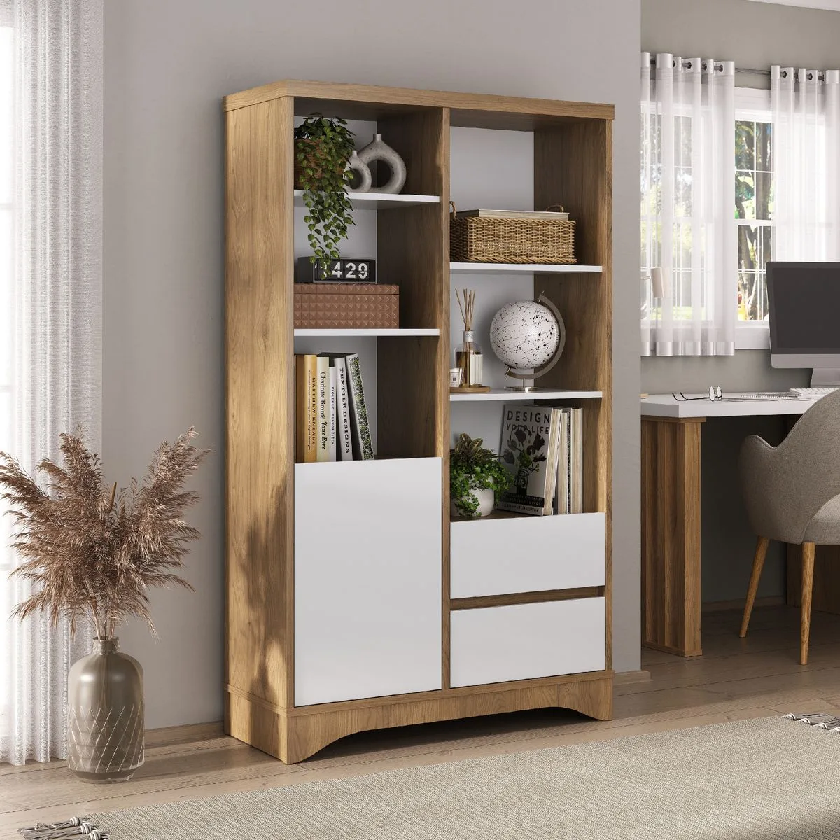 Estante Space - Olmo/Branco