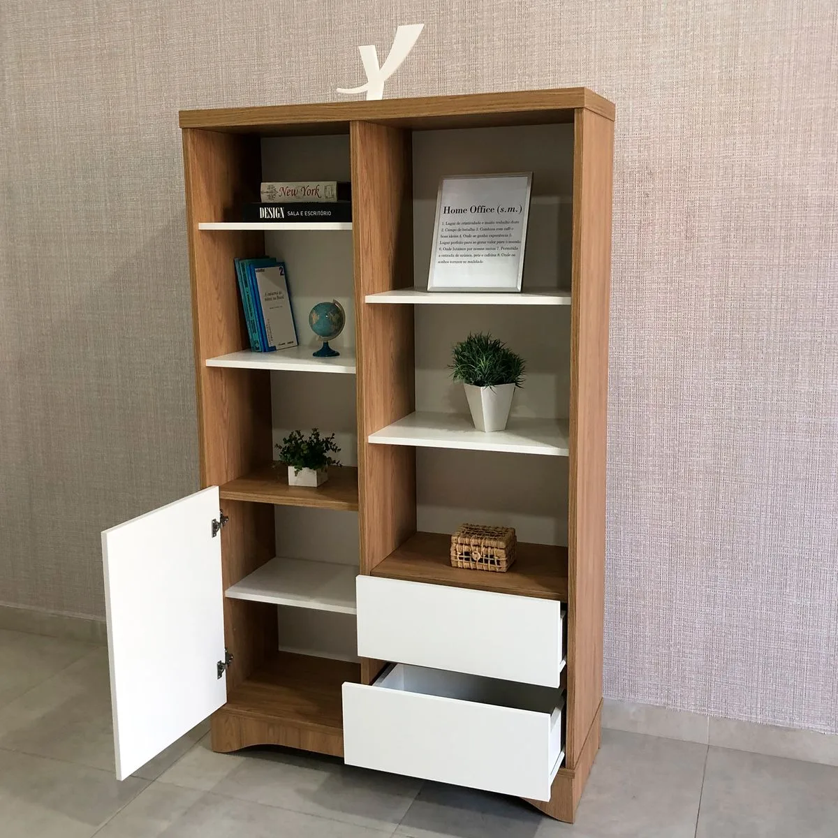 Estante Space - Olmo/Branco