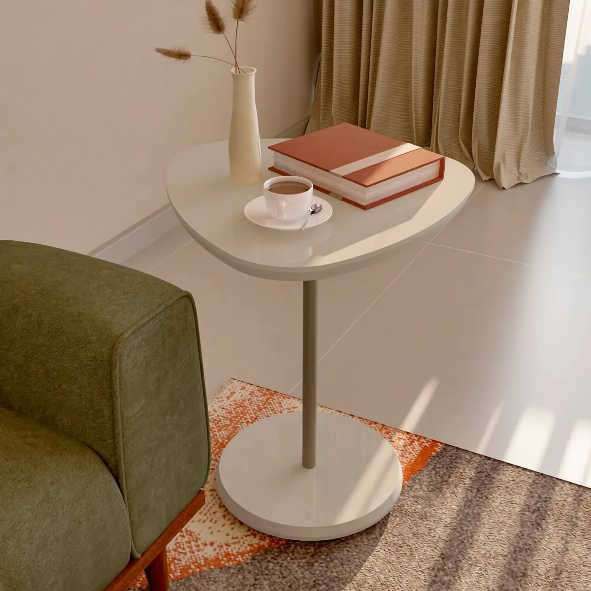 Mesa de Apoio Bel Alta - Off White - 2 - Móveis Curitiba | Moveirama