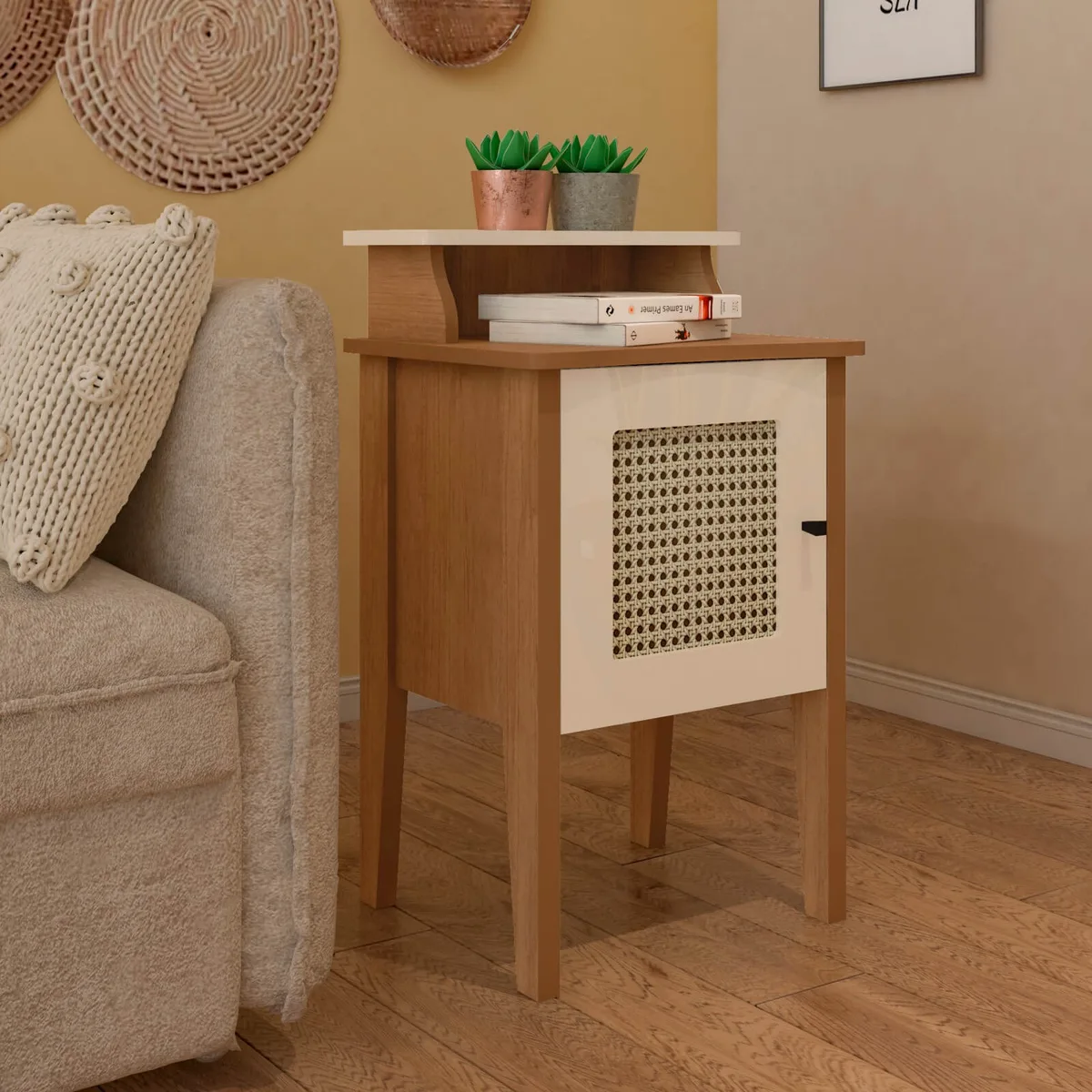 Mesa de Apoio Charlotte - Cinamomo C / Off White