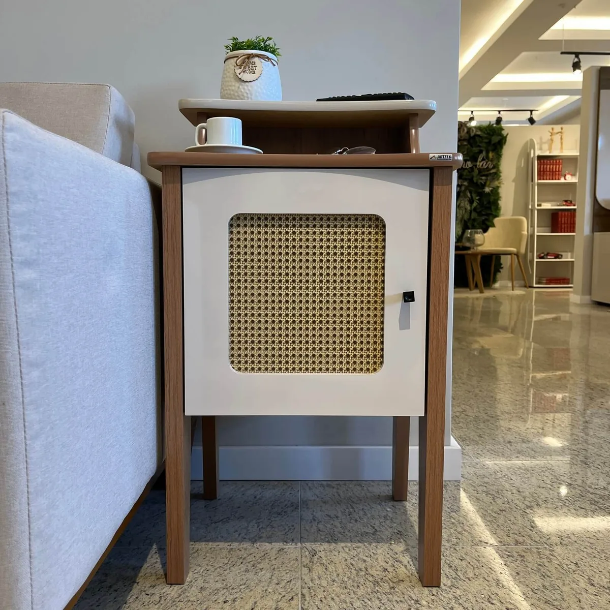 Mesa de Apoio Charlotte - Cinamomo C / Off White - 8 - Móveis Curitiba | Moveirama