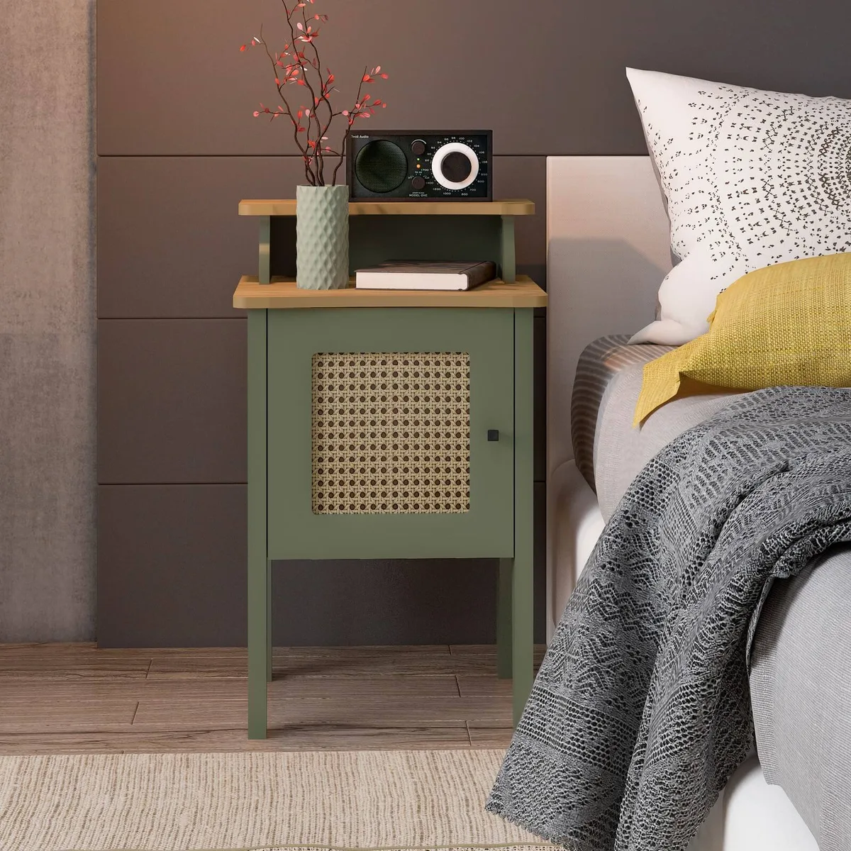 Mesa de Apoio Charlotte - Menta C / Carvalho - 2 - Móveis Curitiba | Moveirama