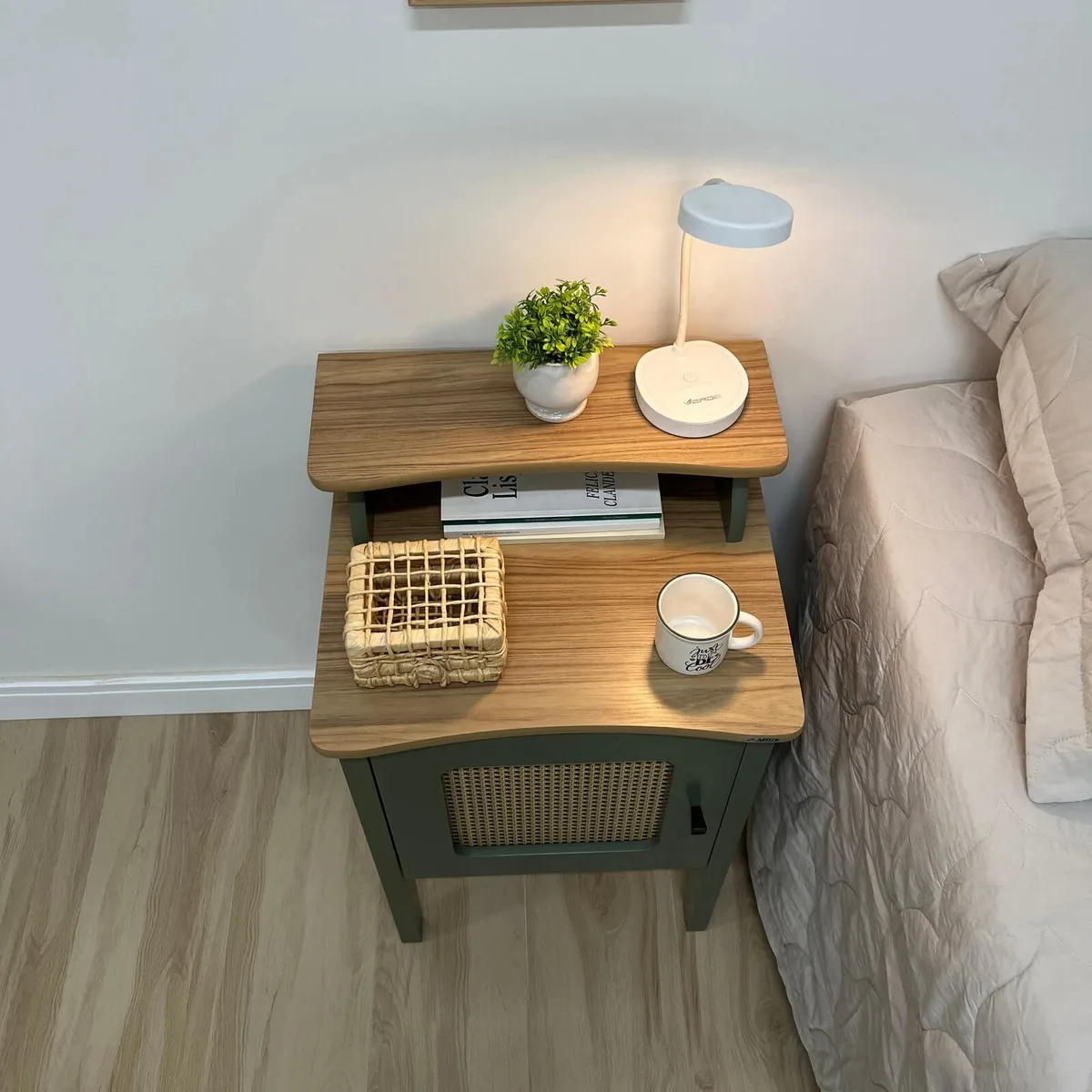 Mesa de Apoio Charlotte - Menta C / Carvalho - 7 - Móveis Curitiba | Moveirama