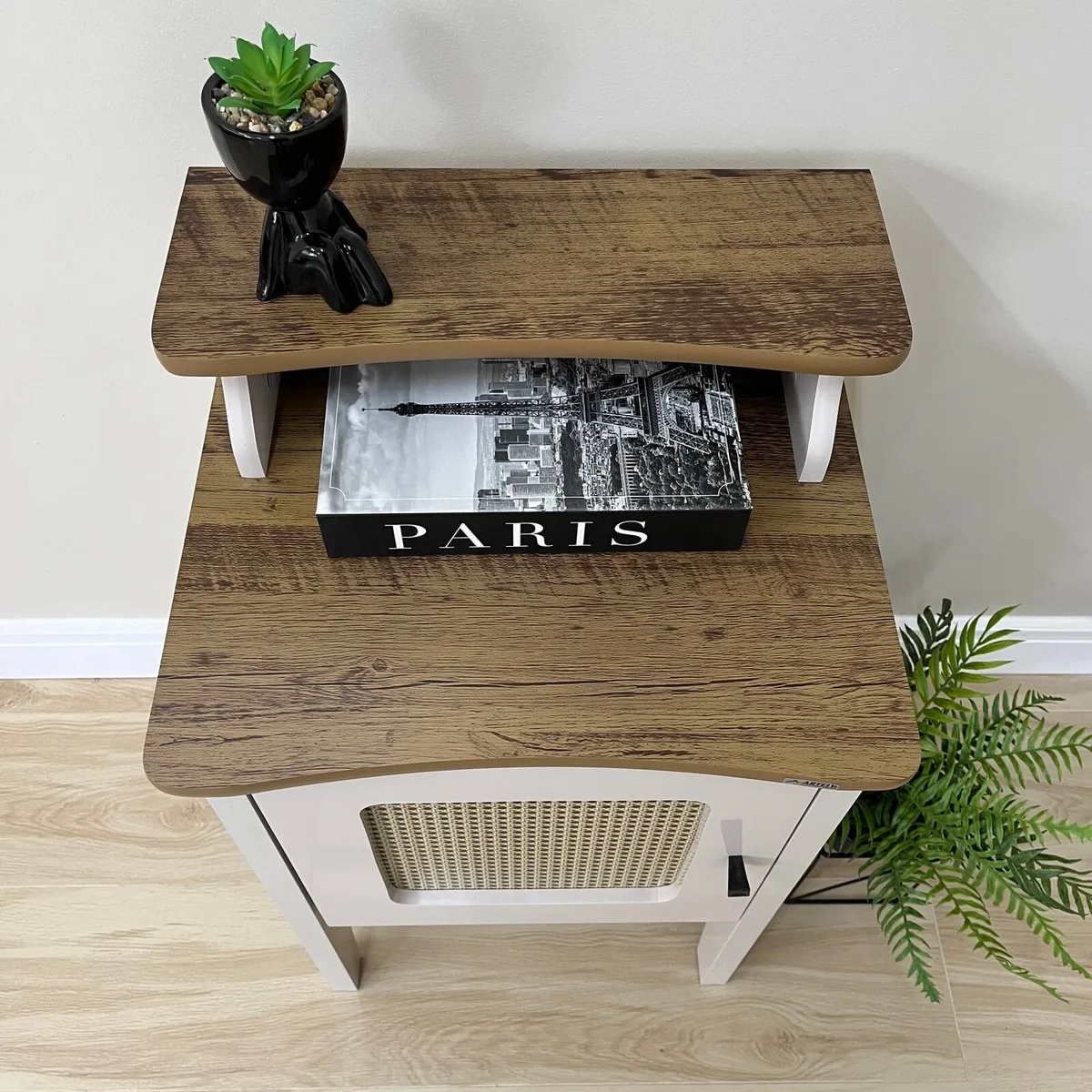 Mesa de Apoio Charlotte - Pinho C / Off White - 3 - Móveis Curitiba | Moveirama