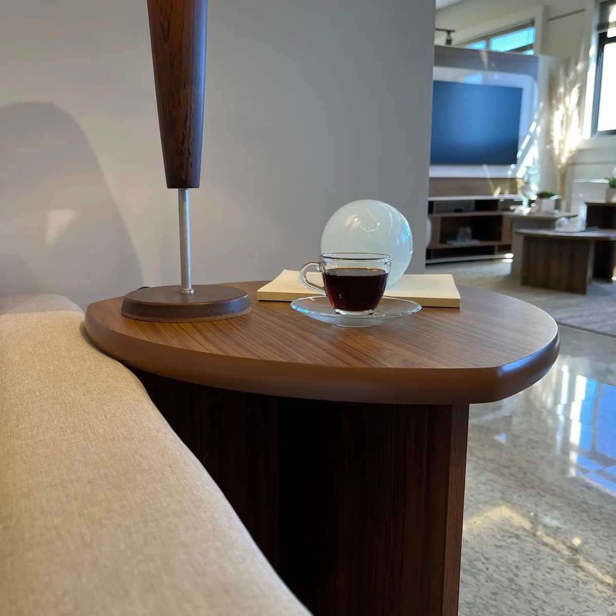 Mesa de Apoio Delta - Cedro - 2 - Móveis Curitiba | Moveirama