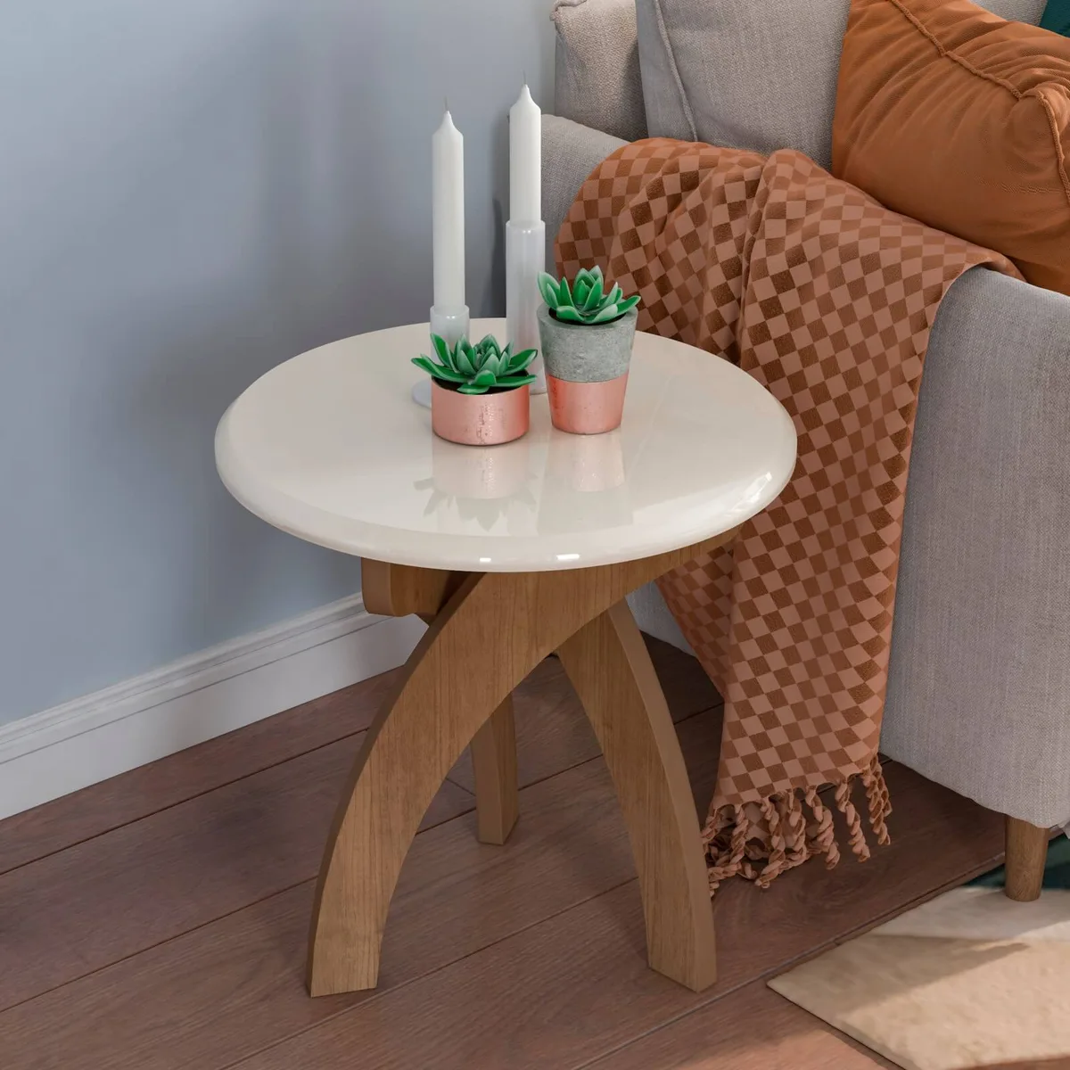 Mesa de Apoio Jade - Cinamomo C / Off White