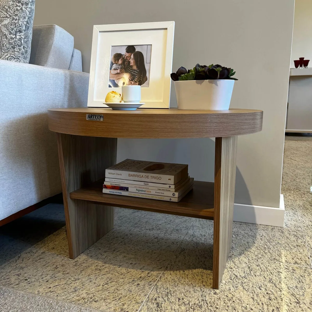 Mesa de Apoio Magnum - Carvalho - 5 - Móveis Curitiba | Moveirama