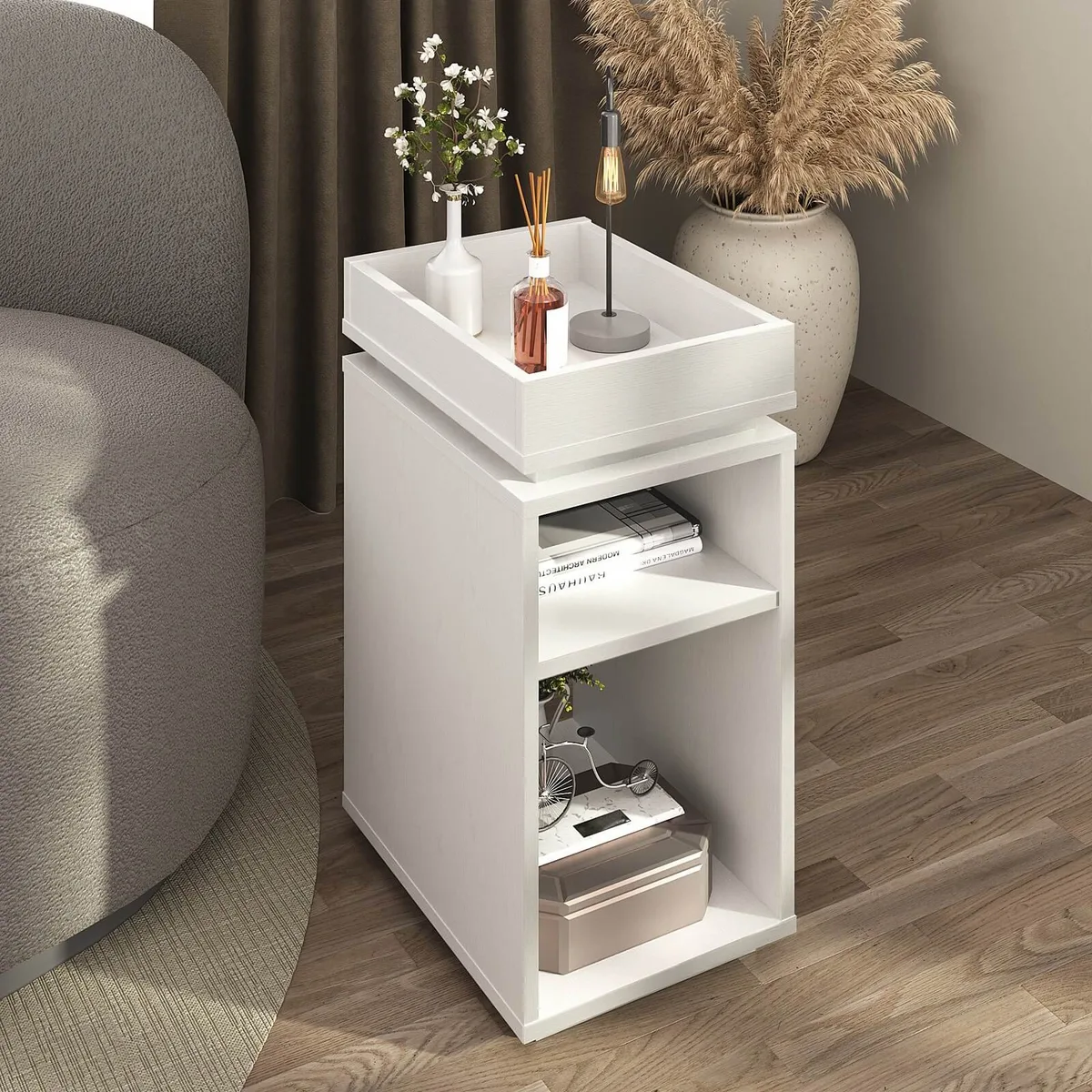 Mesa de Apoio Olivia na cor Branco