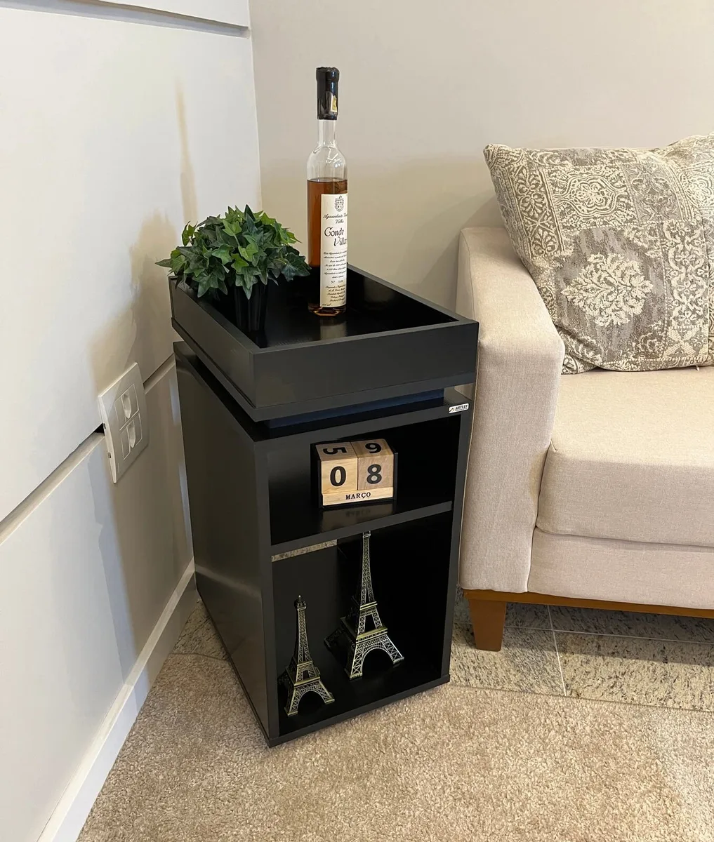 Mesa de Apoio Olivia - Preto - 5 - Móveis Curitiba | Moveirama