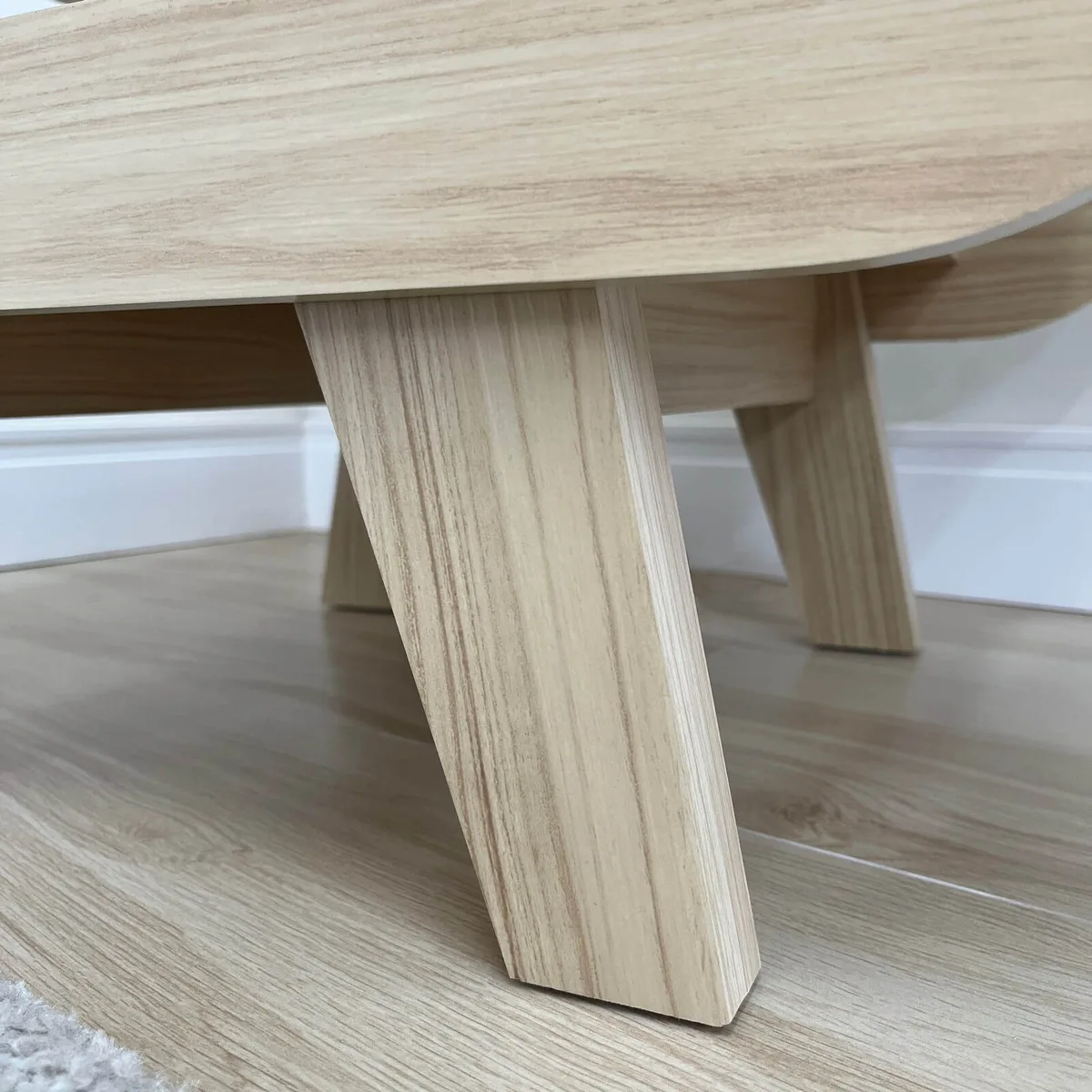 Mesa de Apoio Theo - Naturale C / Branco - 6 - Móveis Curitiba | Moveirama
