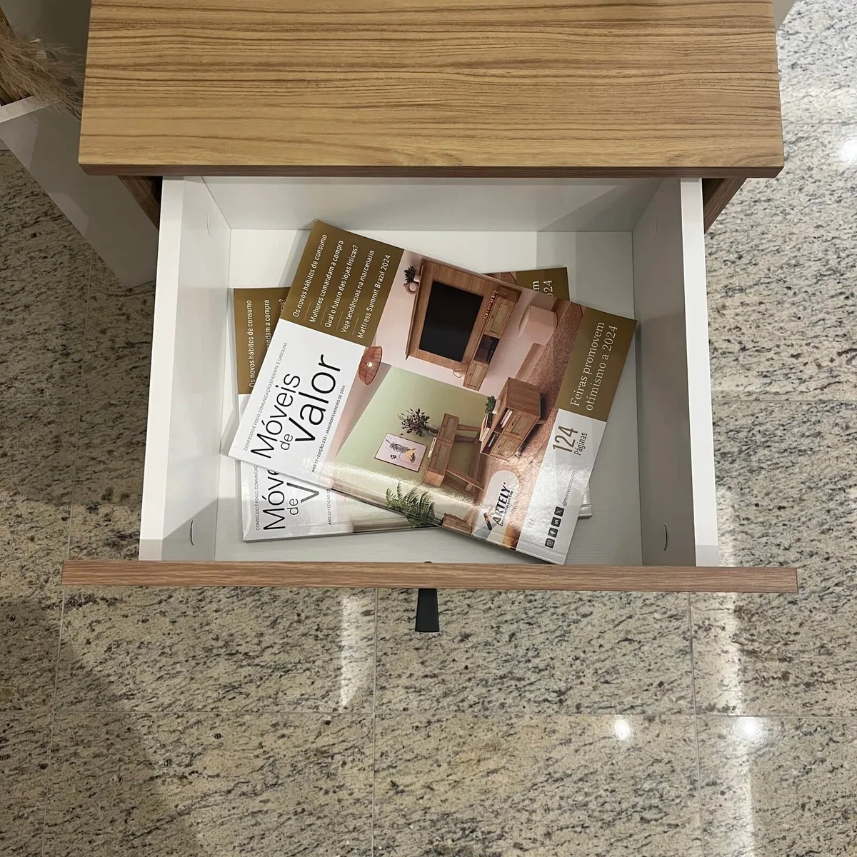 Mesa de Apoio Trama - Carvalho - 6 - Móveis Curitiba | Moveirama