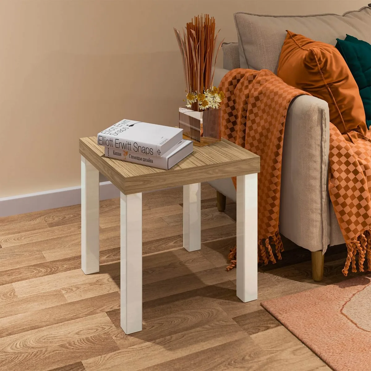 Mesa de Apoio Up - Carvalho C / Off White