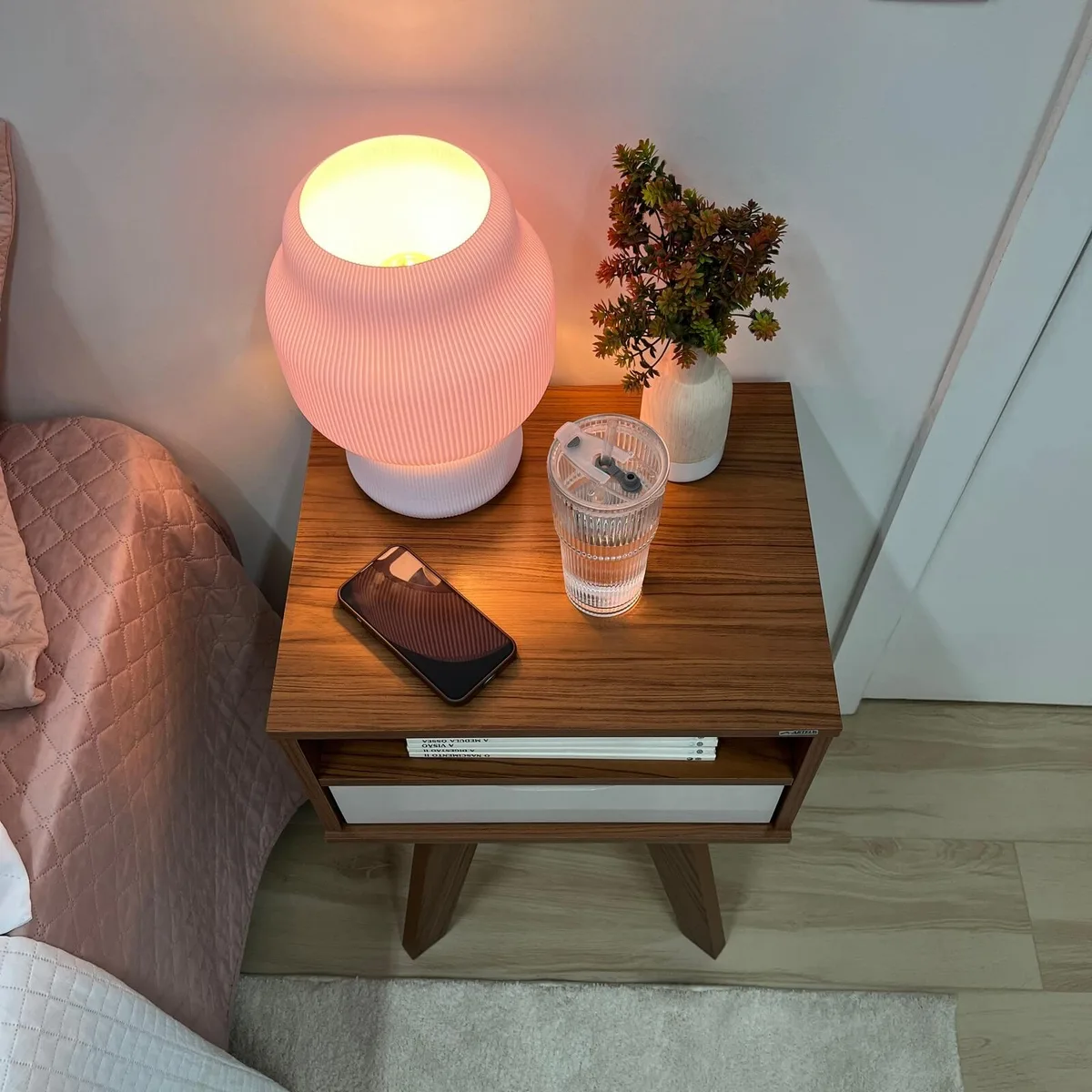Mesa de Apoio Vip - Cedro C / Off White - 6 - Móveis Curitiba | Moveirama