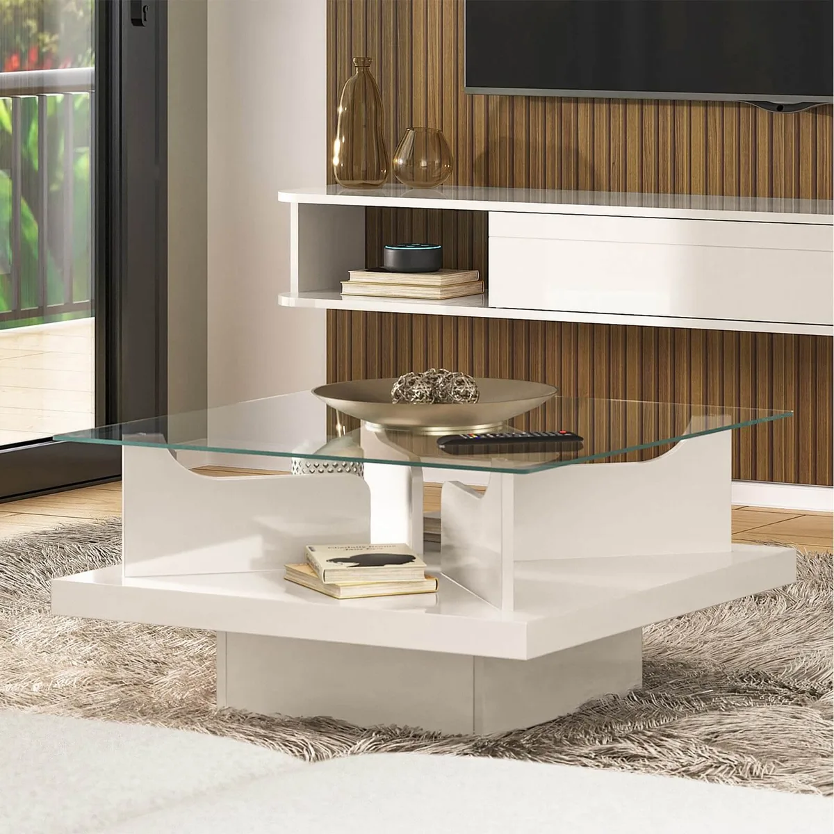 Mesa de Centro Clear - Off White - 3 - Móveis Curitiba | Moveirama