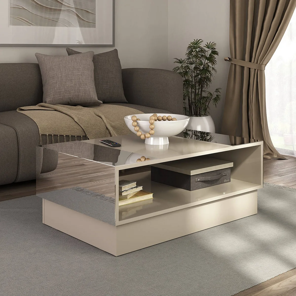 Mesa de Centro Detroit na cor Off White