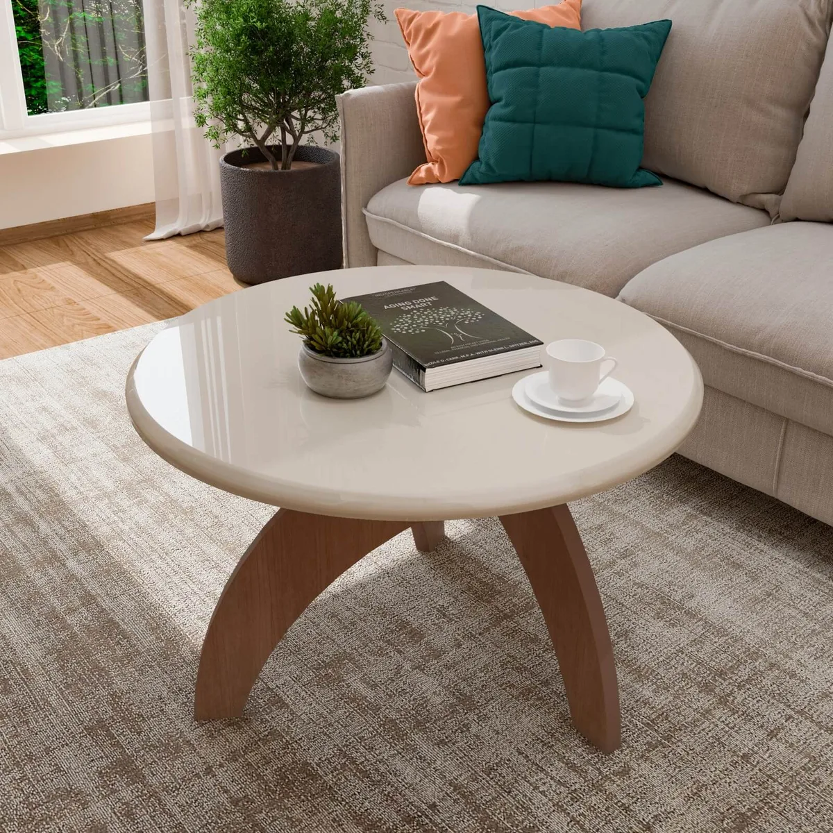 Mesa de Centro Jade - Cinamomo C / Off White