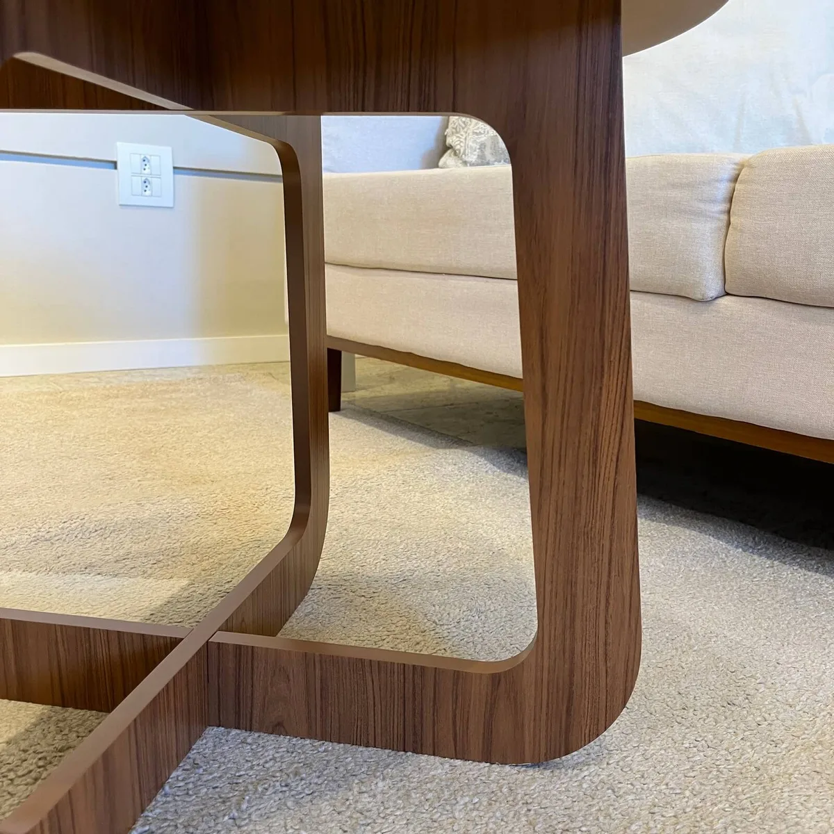 Mesa de Centro Jasmin - Cedro C / Off White - 3 - Móveis Curitiba | Moveirama