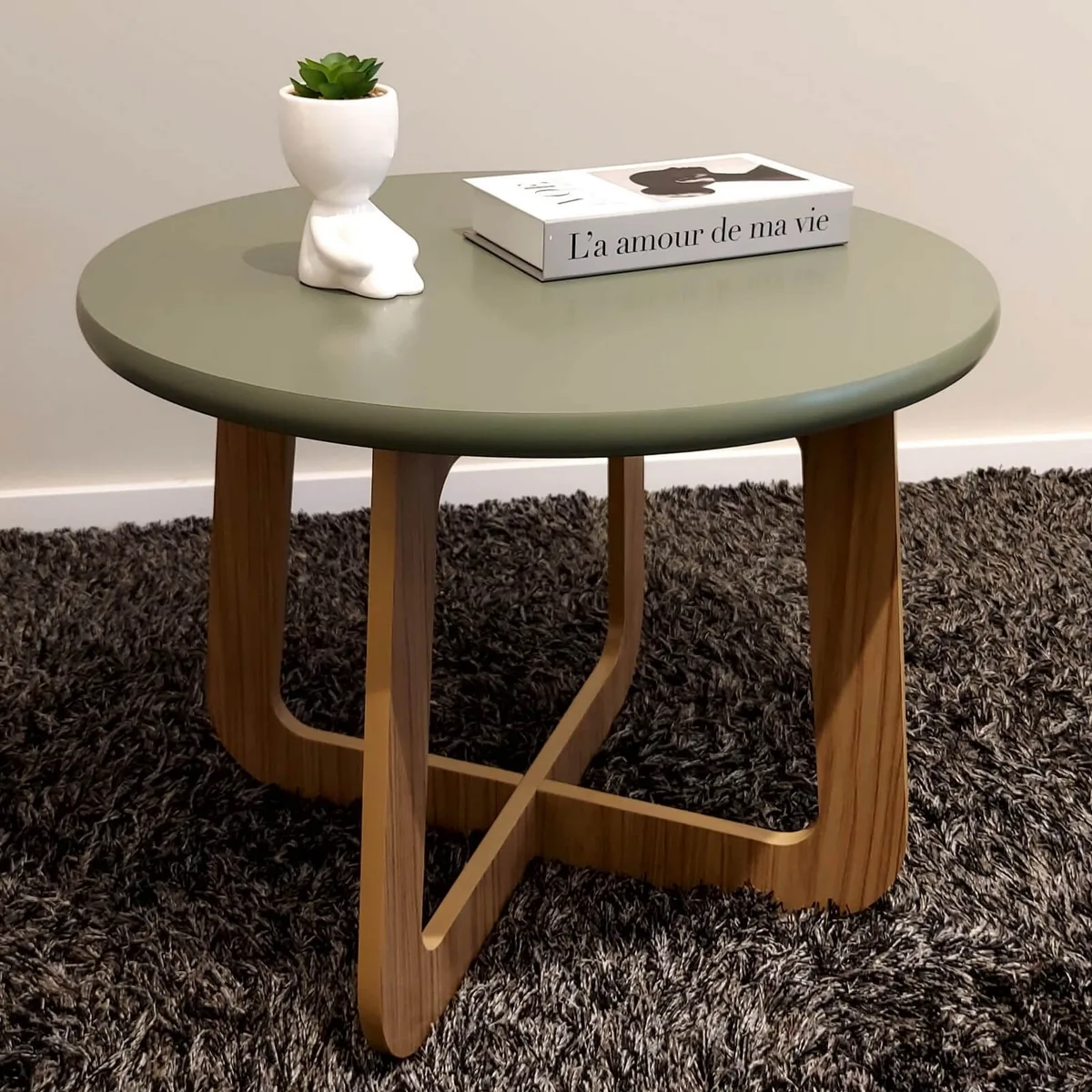 Mesa de Centro Jasmin - Menta C / Carvalho - 6 - Móveis Curitiba | Moveirama